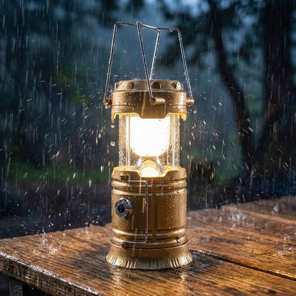 Luz de Camping Solar Retráctil – Portátil e Recarregável