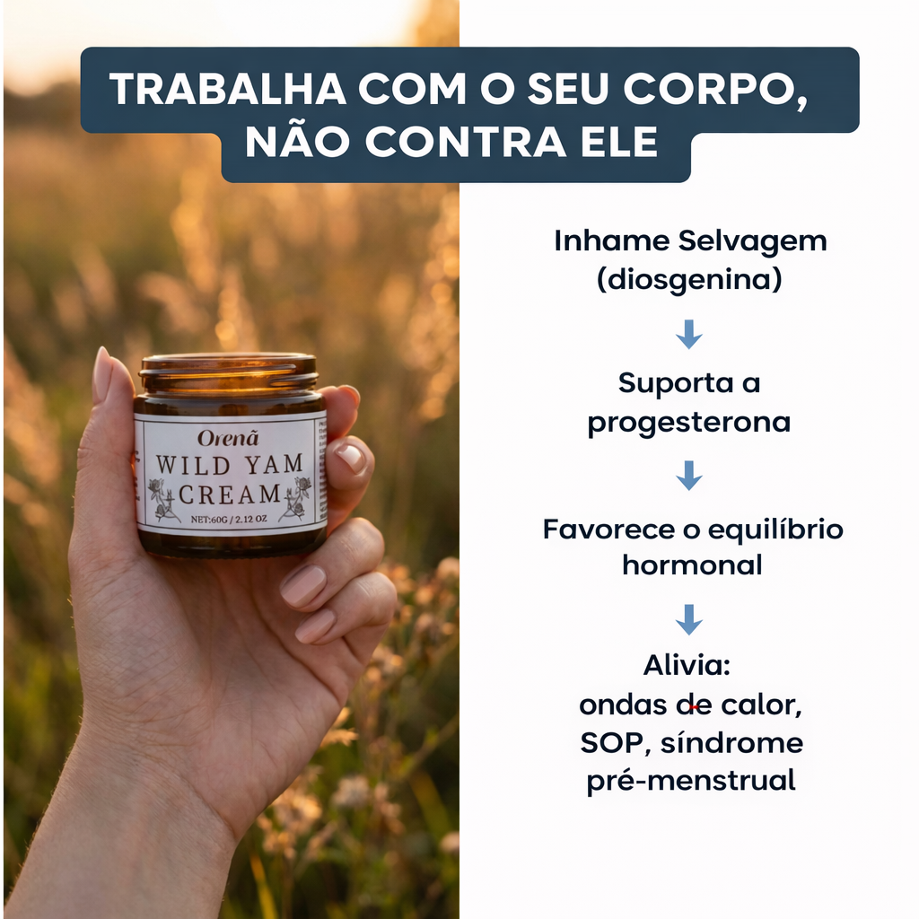 Creme Wild Yam para Equilíbrio Hormonal – Conforto Natural Feminino